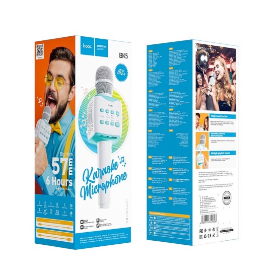 Hoco BK5 Cantando Karaoke Blue Микрофон