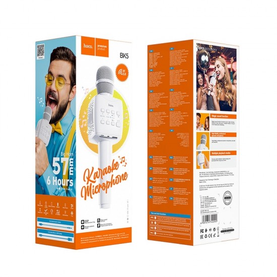 Hoco BK5 Cantando Karaoke White Микрофон
