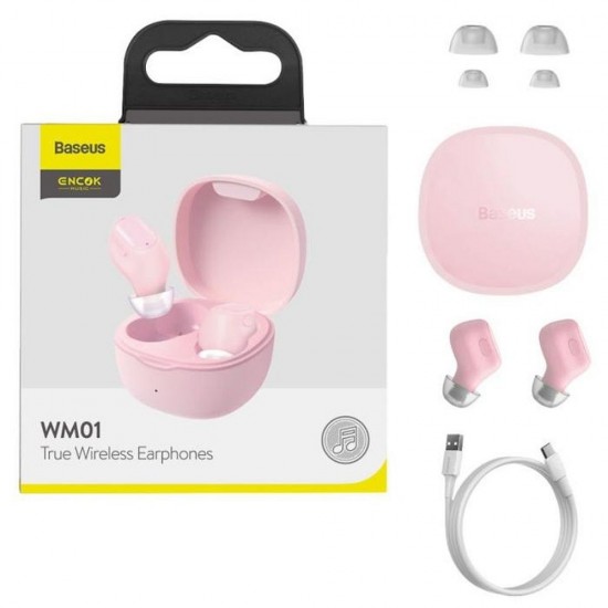 Baseus WM01 Encok NGWM01-04 TWS Pink Слушалки