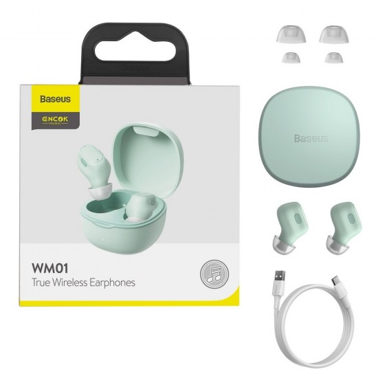 Baseus WM01 Encok NGWM01-06 TWS Green Слушалки
