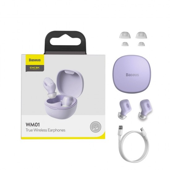 Baseus WM01 Encok NGWM01-05 TWS Purple Слушалки
