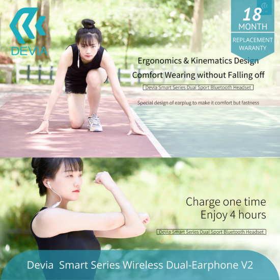 Devia Smart Series Wireless V2 Black Слушалки