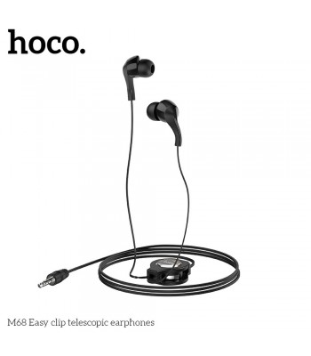 Hoco M68 Easy Clip Telescopic Black Слушалки
