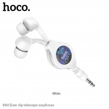 Hoco M68 Easy Clip Telescopic White Слушалки