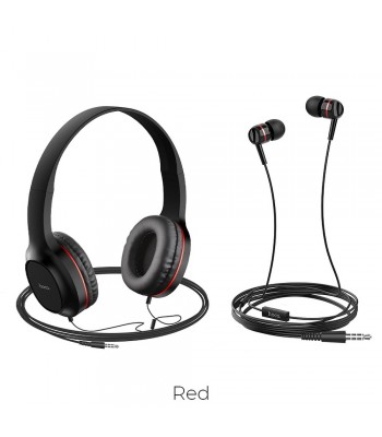 Hoco W24 Enlighten Set Red Слушалки