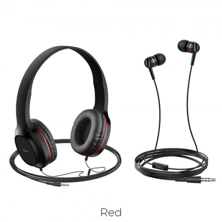 Hoco W24 Enlighten Set Red Слушалки