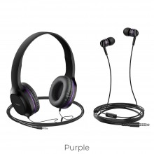Hoco W24 Enlighten Set Purple Слушалки Hoco W24 Enlighten Set Purple Слушалки
