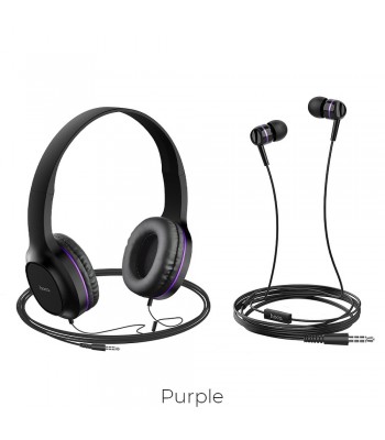 Hoco W24 Enlighten Set Purple Слушалки