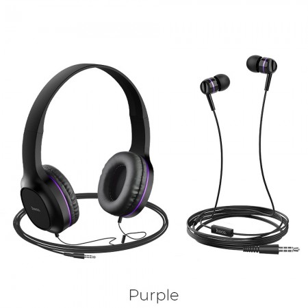 Hoco W24 Enlighten Set Purple Слушалки