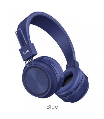 Hoco W25 Promise Deep Bass Wireless Blue Слушалки