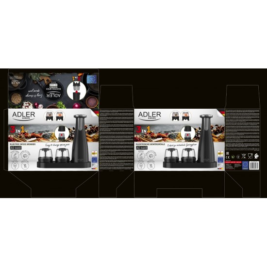 Adler AD 4449 Black Електрическа мелничка