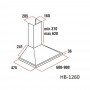 Hausberg HB 1260 Inox Пирамидален аспиратор Hausberg HB 1260 Inox Пирамидален аспиратор