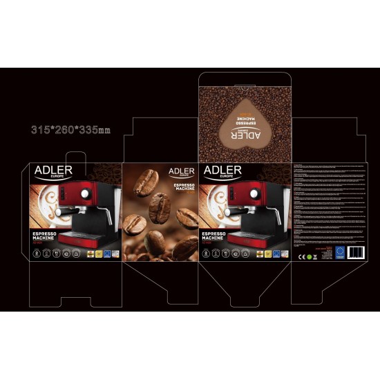 Adler AD 4404 Red Кафемашина