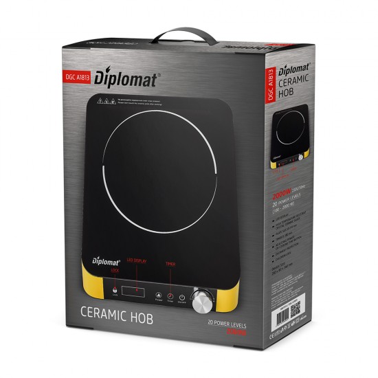 Diplomat DGC A1813K Yellow Керамичен котлон