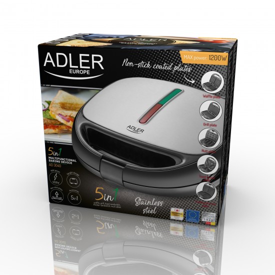 Adler AD 3040 Тостер за сандвичи 5 в 1