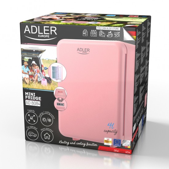 Adler AD 8084 Pink Мини хладилник