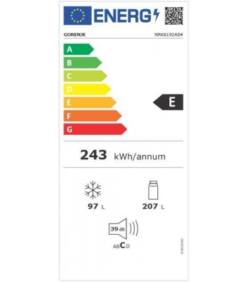 Gorenje NRK6192AS4 Хладилник с фризер