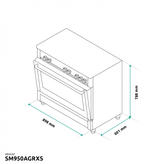 Samus SM 950AGRXS Готварска печка