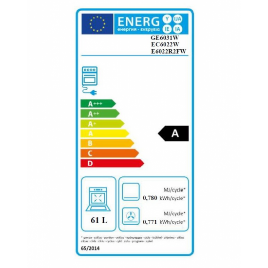 Aurica EC6022W Готварска печка
