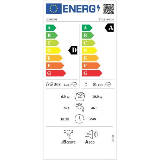 Gorenje WD2A164ADS/A Пералня със сушилня