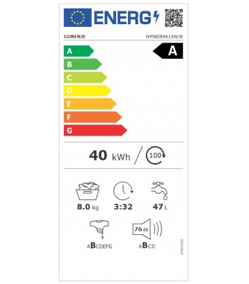 Gorenje WPNEI84A1SW/B Пералня