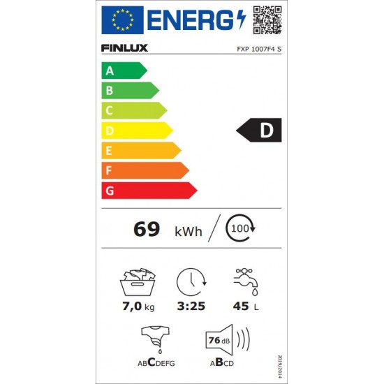 Finlux FXP-1007F4S Silver Пералня