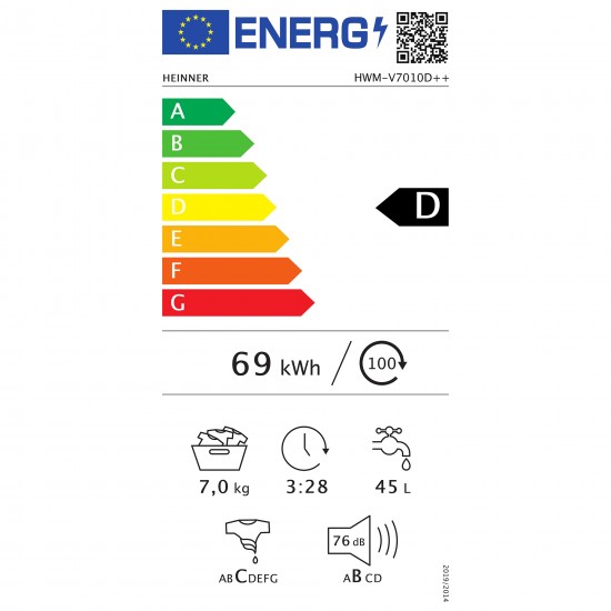 Heinner HWM-V7010D++ Паралня