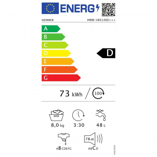 Heinner HWM-V8414SD+++ Пералня