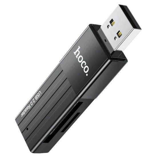 Hoco HB20 Mindful 2-in-1 USB 2.0 Black Card Reader
