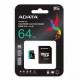 Adata MicroSDXC V30 64GB + Adapter Преносима памет