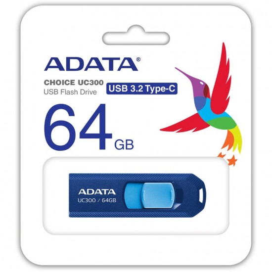 Adata UC300 64GB Blue Преносима памет
