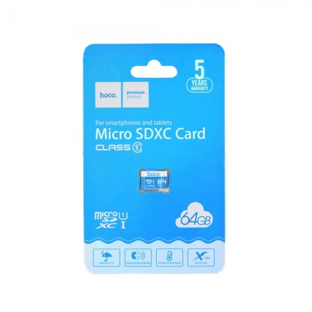Hoco MicroSDXC TF High Speed 64GB Class 10 Преносима памет
