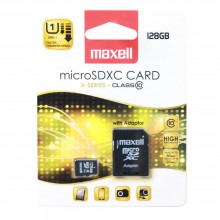 Maxell MicroSDHC 128GB UHS-1 X-Series Class 10 + Adapter Преносима памет