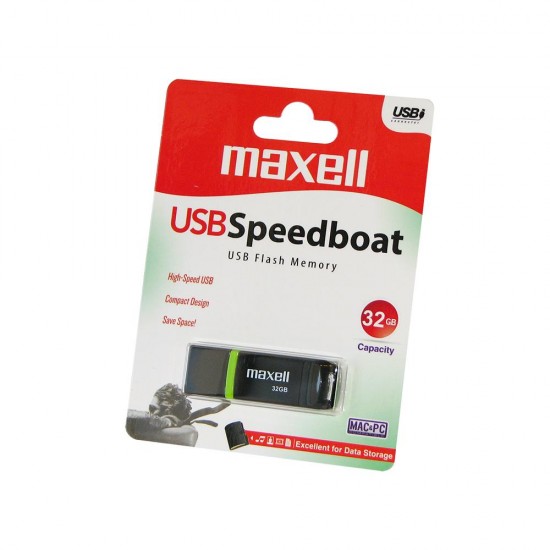 Maxell Speedboat 32GB 2.0 Black Преносима памет