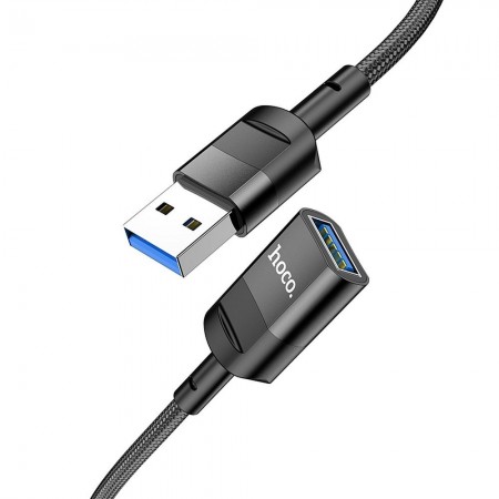 Hoco U107 USB Male to USB Female Charging Data Sync Extension Black Кабел