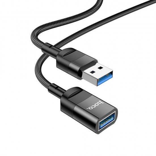 Hoco U107 USB Male to USB Female Charging Data Sync Extension Black Кабел