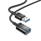 Hoco U107 USB Male to USB Female Charging Data Sync Extension Black Кабел