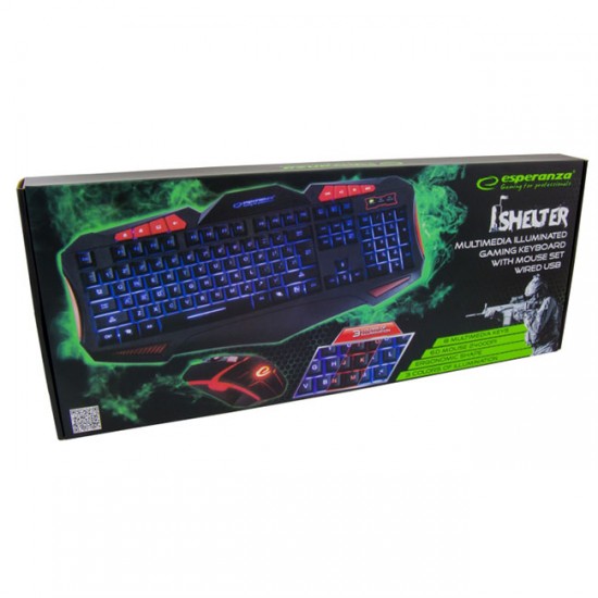 Esperanza EGK300 Shelter Game PC Клавиатура + мишка