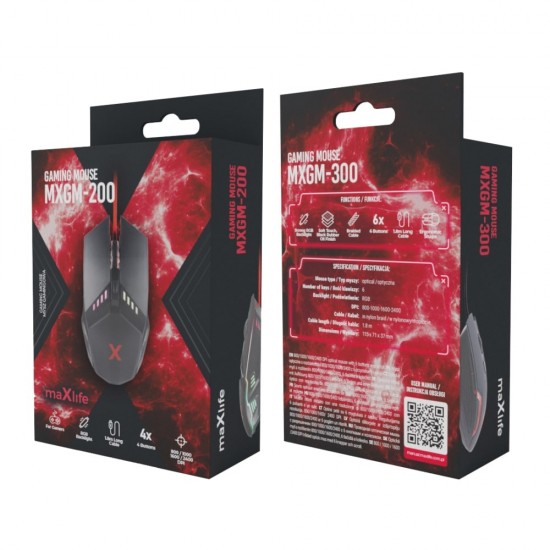 Maxlife MXGM-200 Black Gaming мишка