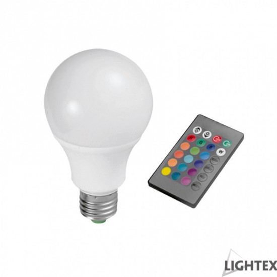 Lightex 170AL0700090 7W A70 E27 RGB+3000K IP44 LED лампа с дистанционно