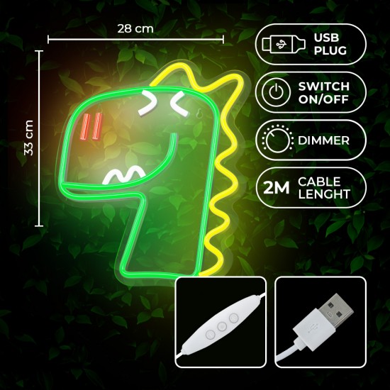 Forever Light FLNJ02 Jurassic Dino Green Осветително тяло