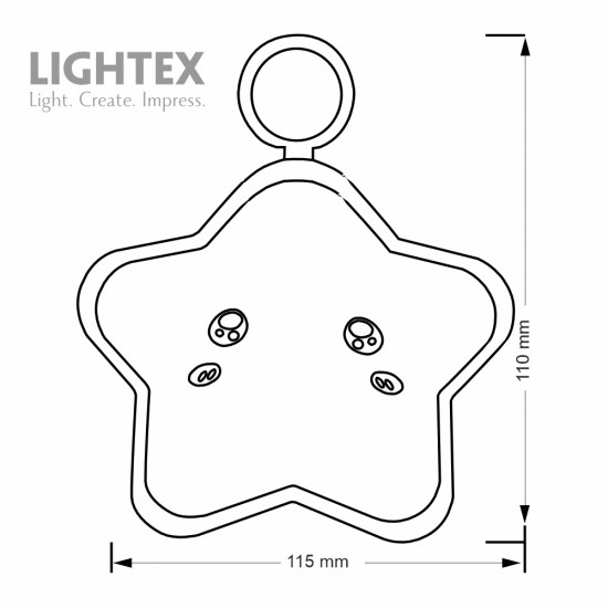 Нощни и настолни лампи - Lightex 160RL0000161 Starry Нощна лампа
