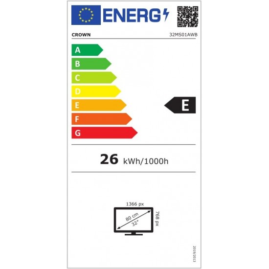 Crown 32MS01AWB Smart Телевизор