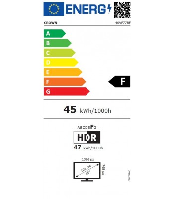Crown 40VF77BF Телевизор