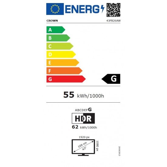 Crown 43FB26AW Smart Телевизор