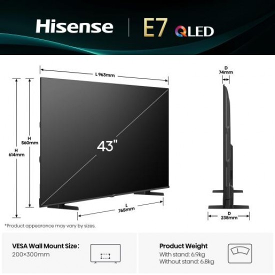 Hisense 43 E7Q Телевизор