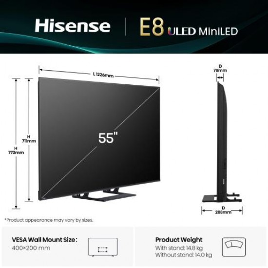 Hisense 55 E8Q Телевизор