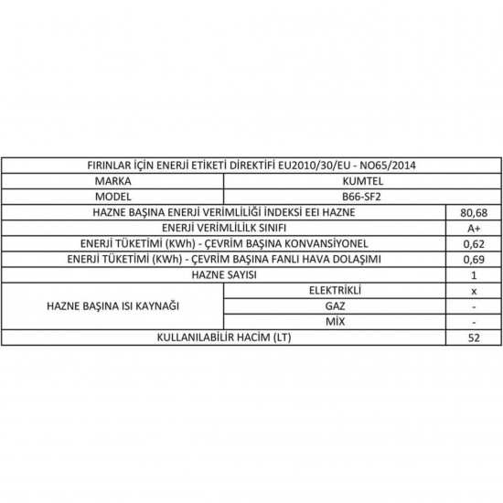 Kumtel B66-SF2(AT) 4PRO Rustic Black Фурна за вграждане