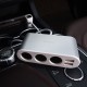 Hoco Z13 LCD One-Pull-Three Car Silver Зарядно