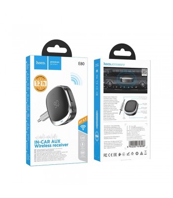 Hoco E80 Black Aux Bluetooth Адаптер
